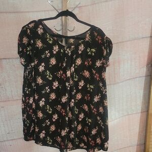 Papermoon Black Floral Blouse